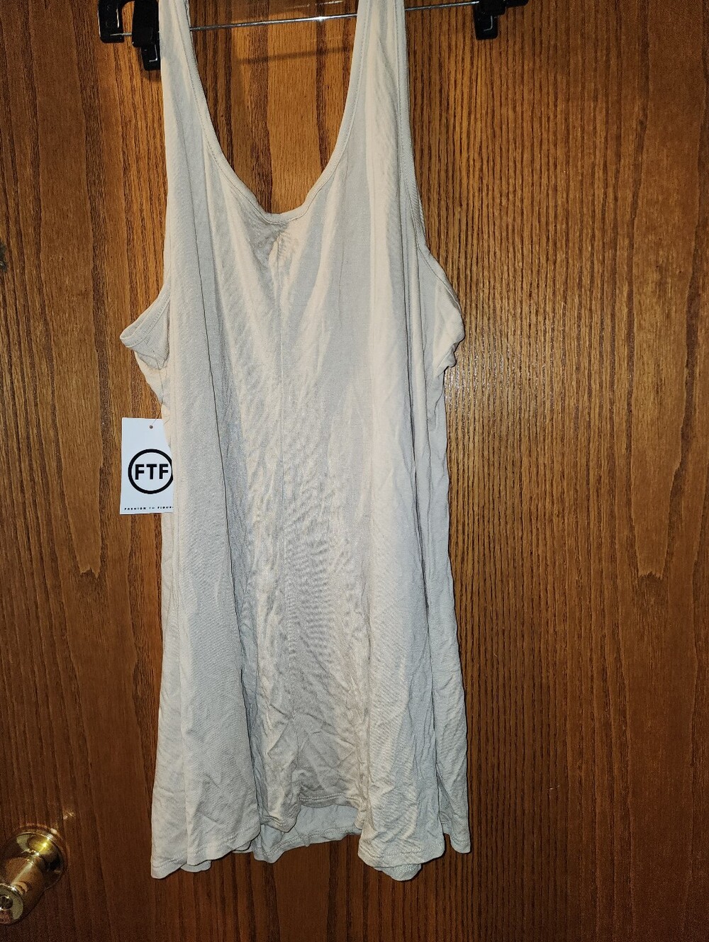 Fashion to Figure Khaki Scoop Neck Layerin Tank Top 2 NWT - Picture 5 of 8